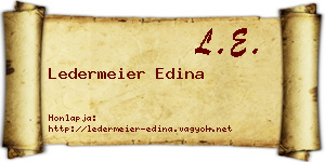 Ledermeier Edina névjegykártya